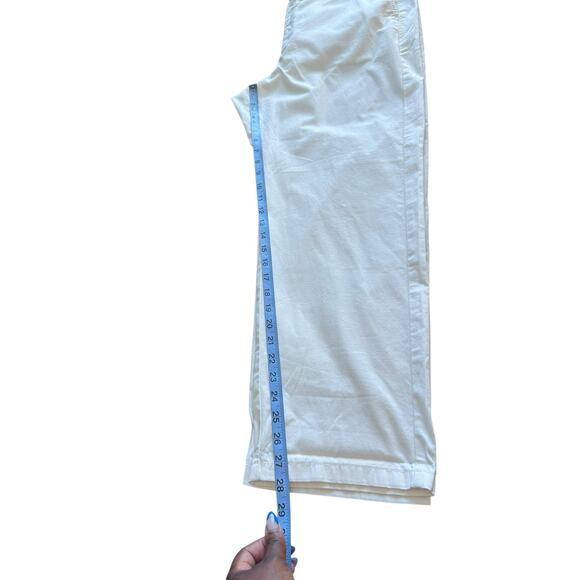 J.Crew Slouchy Boyfriend Chino Pant Cream Neutral Basic Straight Leg Size 33 - Picture 14 of 15